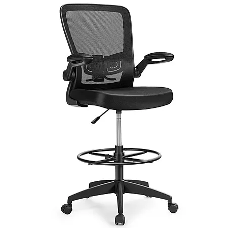 Costway Height Adjustable Home Office Drafting Chair with Liftable Arms $99 + Free Shipping