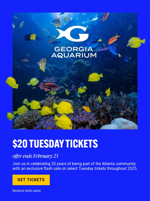 Georgia Aquarium - ?️ $20 Tuesdays are here for a limited time!