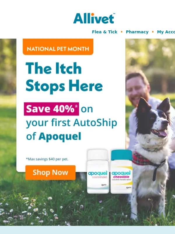 Allivet - $40 Apoquel Savings Inside