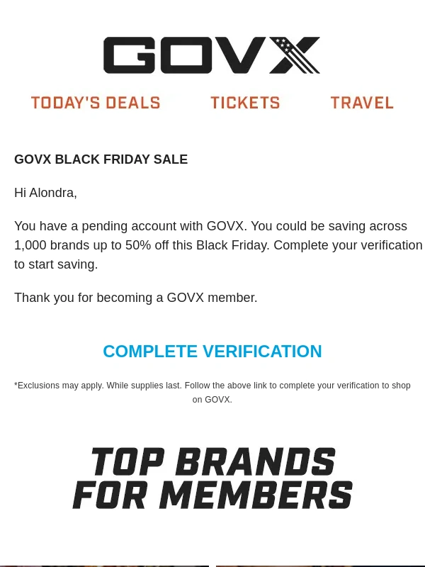 Govx - Welcome to Black Friday HQ