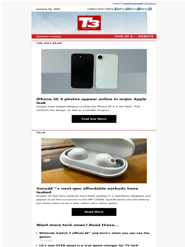T3 - IPhone SE 4 photos leak,Sony's next-gen affordable earbuds & SwitchBot's multitasking household robot