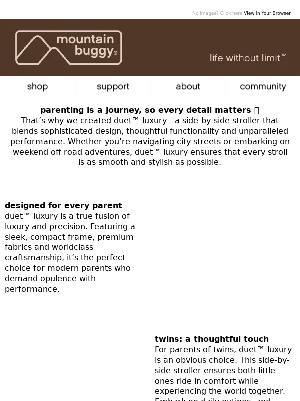 Mountain Buggy - Experience Luxury in Every Stroll with the duet™ Collection ?