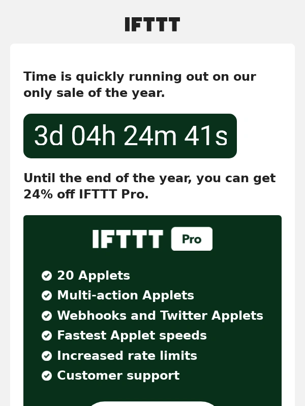 IFTTT - Don't forget! Get 24% off