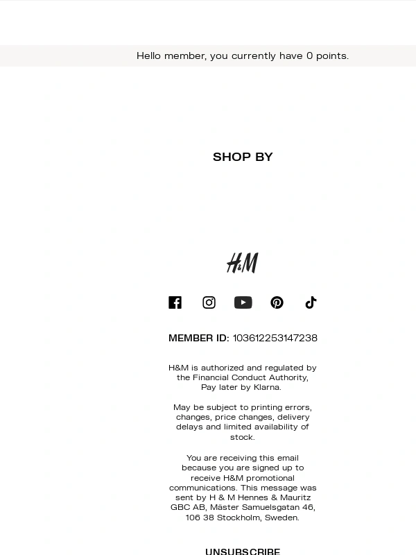 H&M - 15% off | Last chance