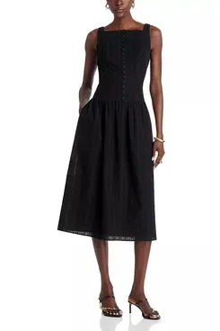 WAYF Eve Eyelet Midi Dress