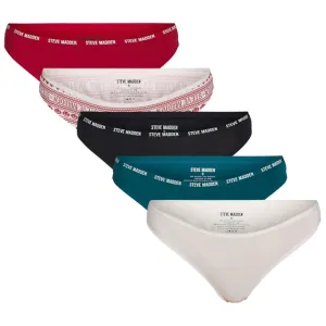 Steve Madden 5-Pack Women's Microfiber Thong Panties