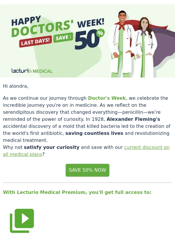 Lecturio - Final Hours to Save 50% + The Discovery That Changed Medicine Forever ?
