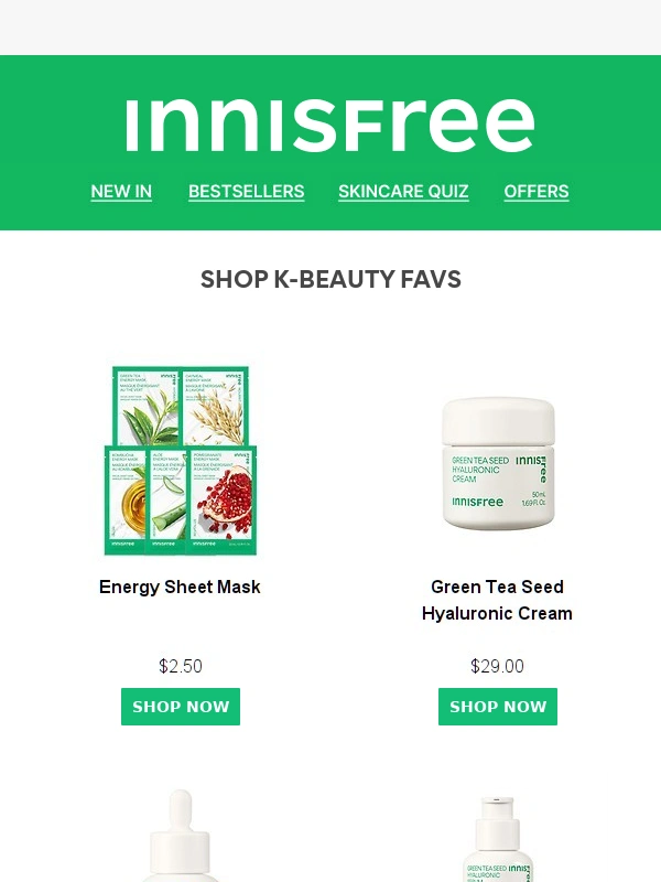 innisfree - LAST CALL! BOGO 50% OFF