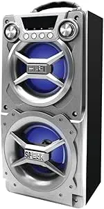 15.5" Sylvania Double Subwoofer Bluetooth Portable Speaker (Silver) $15.17 + Free Shipping w/ Prime or on $35+