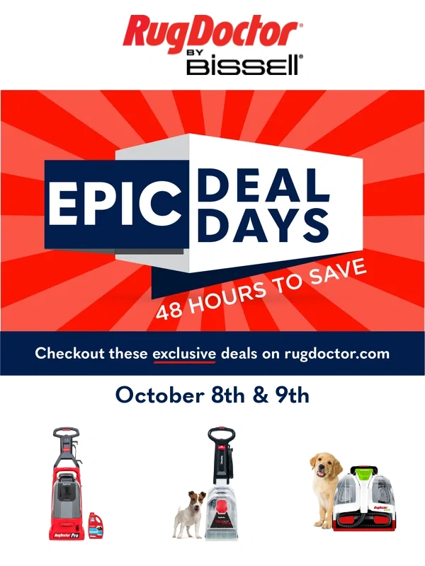 Rug Doctor - No Membership Needed! 48 Hours to Save Up to $150 on select Rug Doctor Machines!?