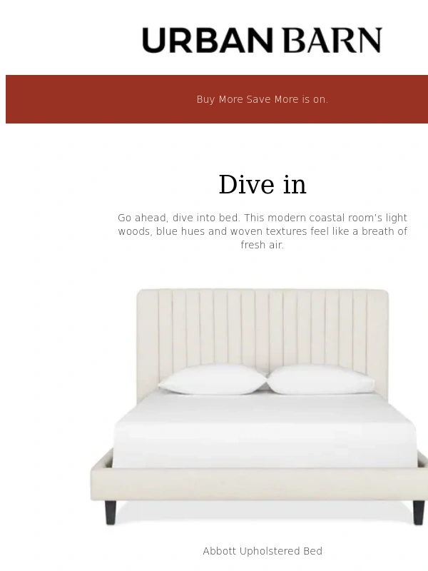 Urban Barn - Buy More Save More: the bedroom edit