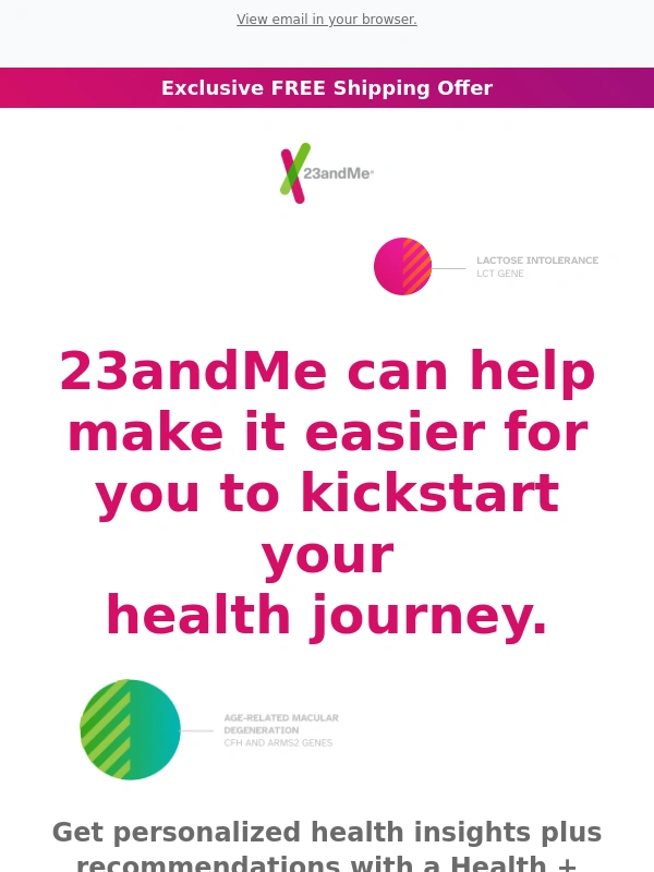 23andMe - Free shipping on our Health + Ancestry Service