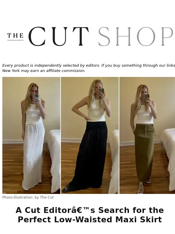 The Cut - A Cut Editor’s Search for the Perfect Low-Waisted Maxi Skirt