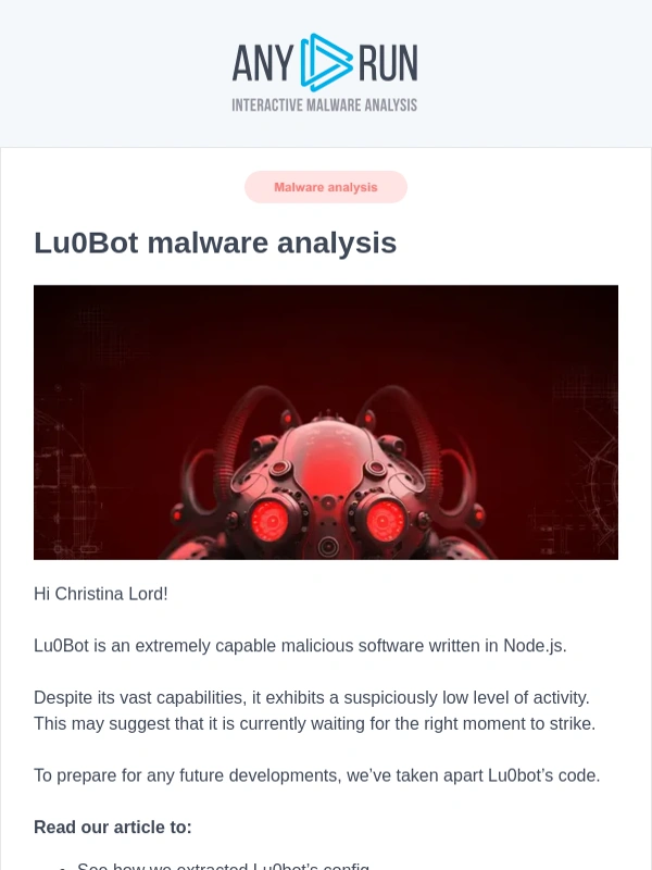 ANY - Lu0bot: Configuration revealed
