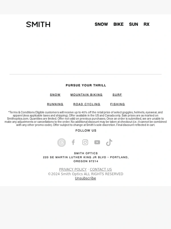 Smith Optics - SALE: 20% Off Sitewide*