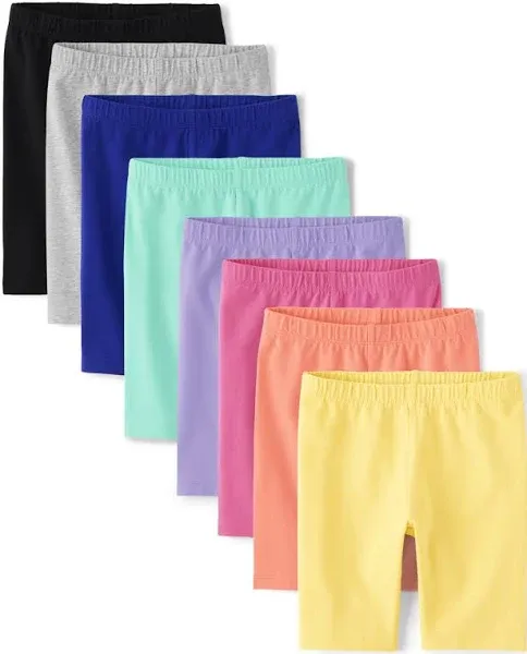 Girls Bike Shorts 8-Pack - Pink
