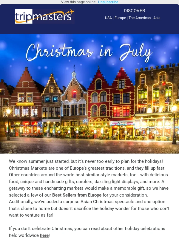 Tripmasters - Christmas in July