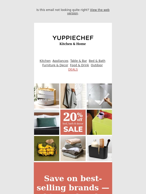 Yuppiechef - Perk up! ? 20% off our top bed,bath & decor brands this week! ?