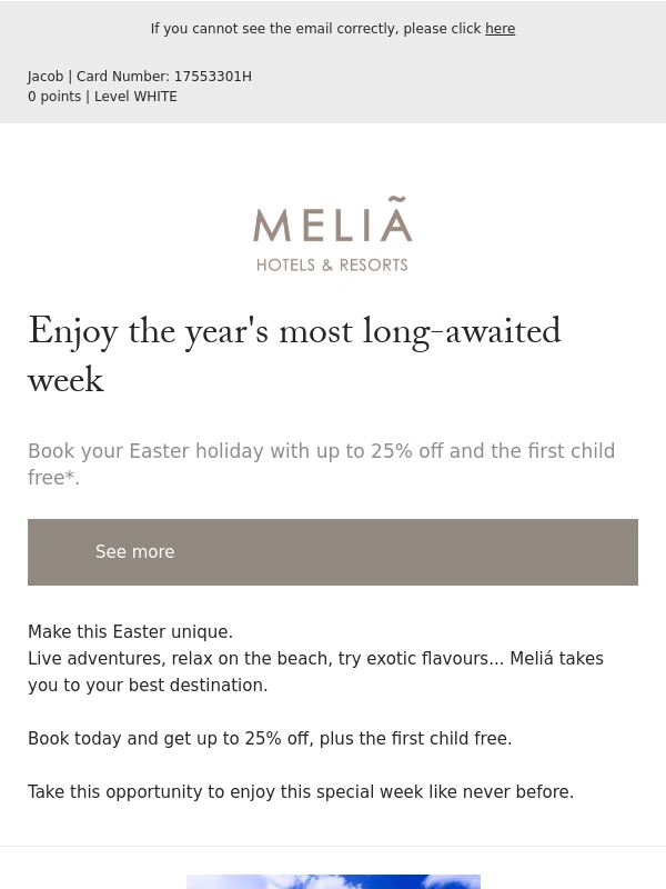 Melia - Easter,your holiday is here