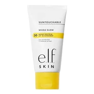 e.l.f. SKIN Suntouchable Whoa Glow SPF 30, Sunscreen & Makeup Primer For A Glowy Finish, Made With Hyaluronic Acid, Vegan & Cruelty-Free, Packaging May Vary, Sunlight