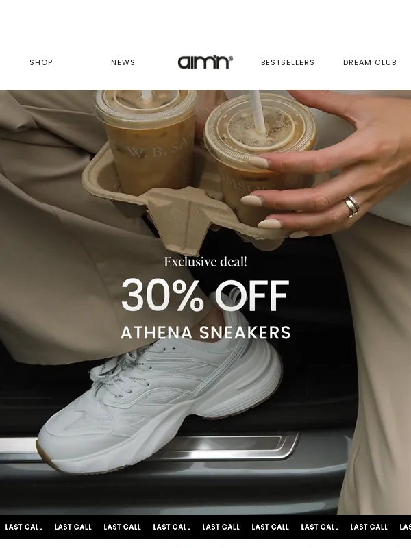 Aimn - Last call! 30% off Athena Sneakers