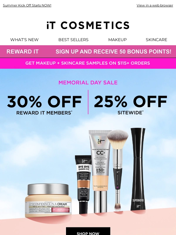 It Cosmetics - 30% OFF Memorial Day Sale is On!