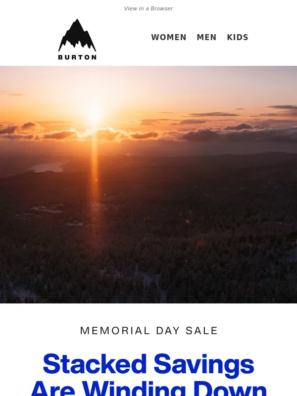 Burton - Memorial Day Sale ends TONIGHT