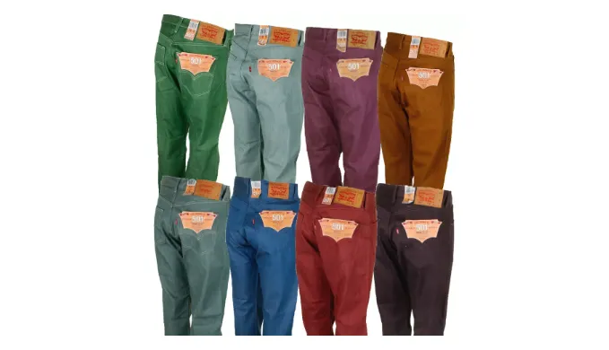 Levis Mens 501 Original Shrink to Fit Button Fly Denim Jeans