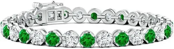 Classic Round and Diamond Tennis Bracelet
