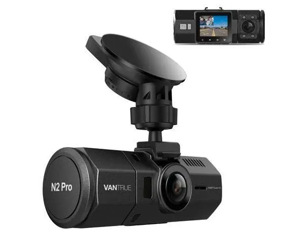 Vantrue N2 Pro Uber Dual Dash Cam Infrared Night Vision, Dual Channel 1080P Front and Inside