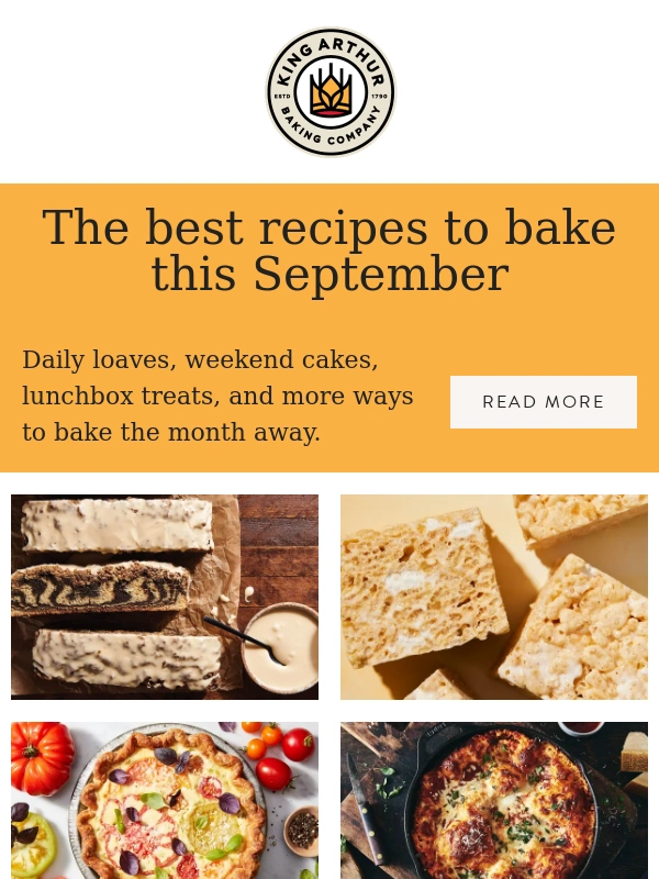 King Arthur Baking - What We're Baking This September