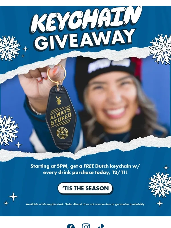 Dutch Bros - Keychain Giveaway ?