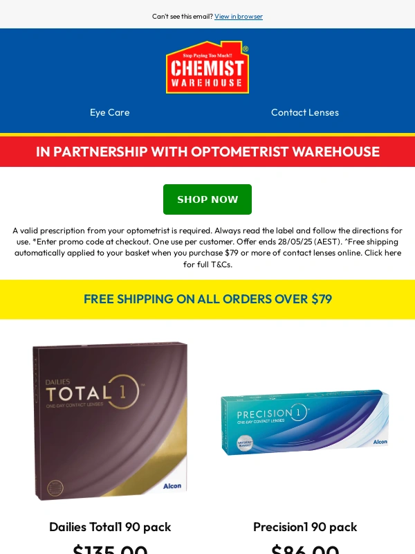 Chemist Warehouse - Mayhem Contact Lens sale ✨