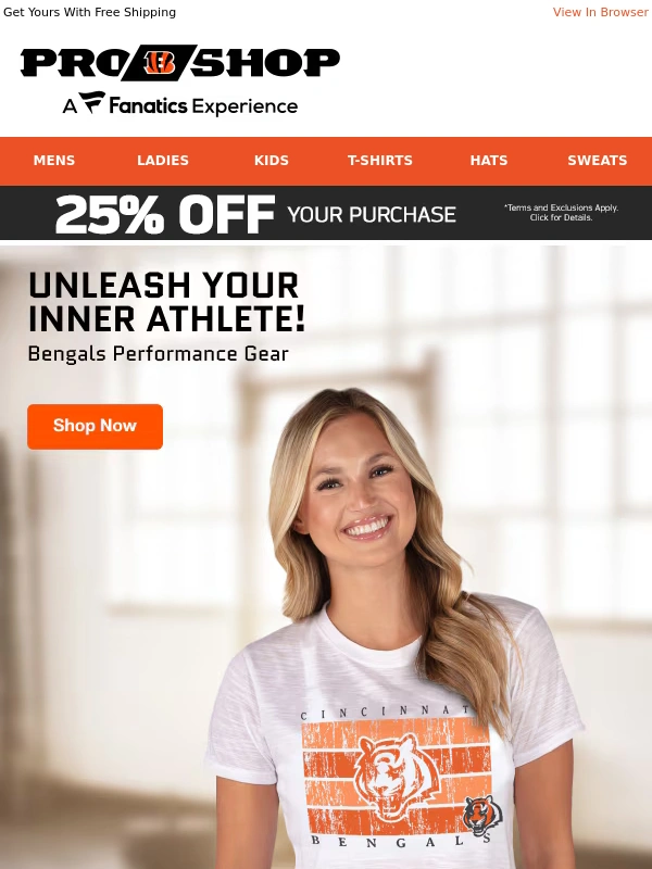 Bengals - From Workouts To Weekends >> Bengals Activewear