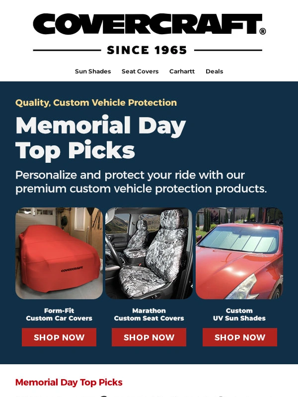 Covercraft - Memorial Day Top Picks with Must Have Savings ?