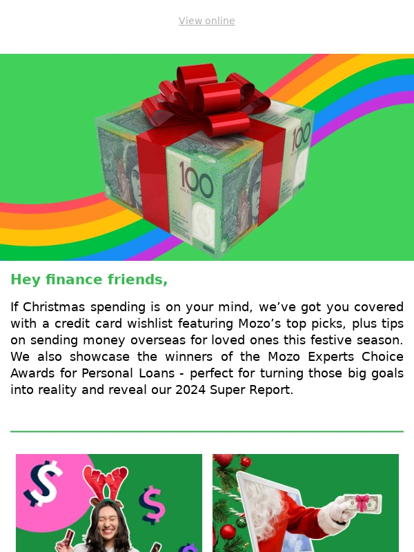 Mozo - Unwrap your financial game plan for December