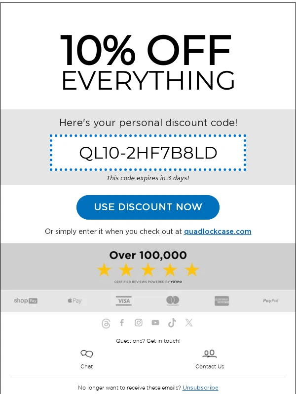 QUADLOCK - Quad Lock Discount Code