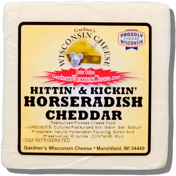 Horseradish Cheddar Cheese Gardner's Wisconsin Cheese