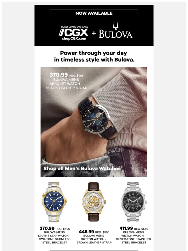 Coast Guard Exchange - Combine Classic and Modern with Bulova