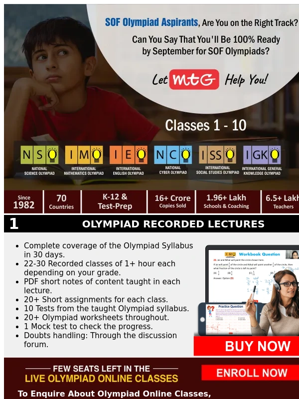 mtg - Score Big in SOF Olympiads with MTG Expert-Recommended Olympiads Books and Recorded Lectures