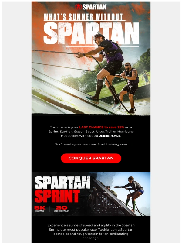 Spartan Race - Kick Off the Summer with 25% Off