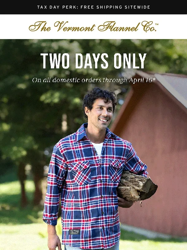 Vermont Flannel - FREE SHIPPING: 2 Days Only ??