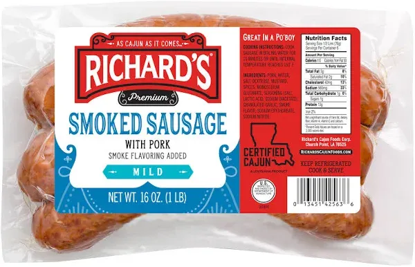 Richard's Mild Smoked Sausage with Pork