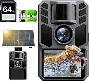 Fkpcam FK40 Solar 4K 64MP 5000Mah Rechargeable Trail Camera