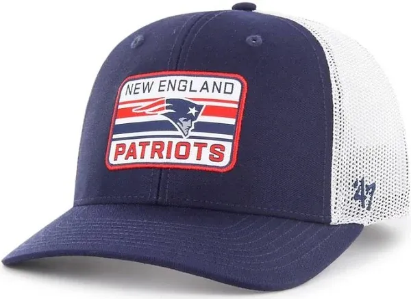 ' Men's47 Navy/White New England Patriots Drifter Adjustable Trucker Hat