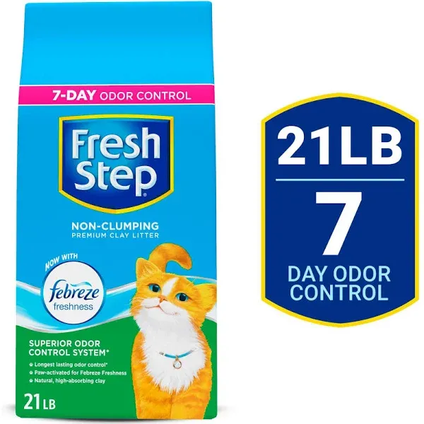 Fresh Step Premium Scented Non-Clumping Cat Litter, 21-lb