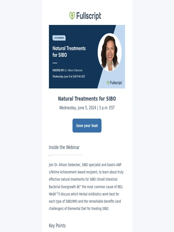 Fullscript - Join us on June 5! LIVE