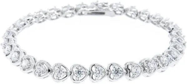 Cate & Chloe Rosalie 18K White Gold Plated Tennis Bracelet