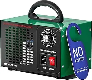 Ozone Generator - 45,000mg/h, Industrial/Home O3 Air Purifier, 2500 Square Feet, Green