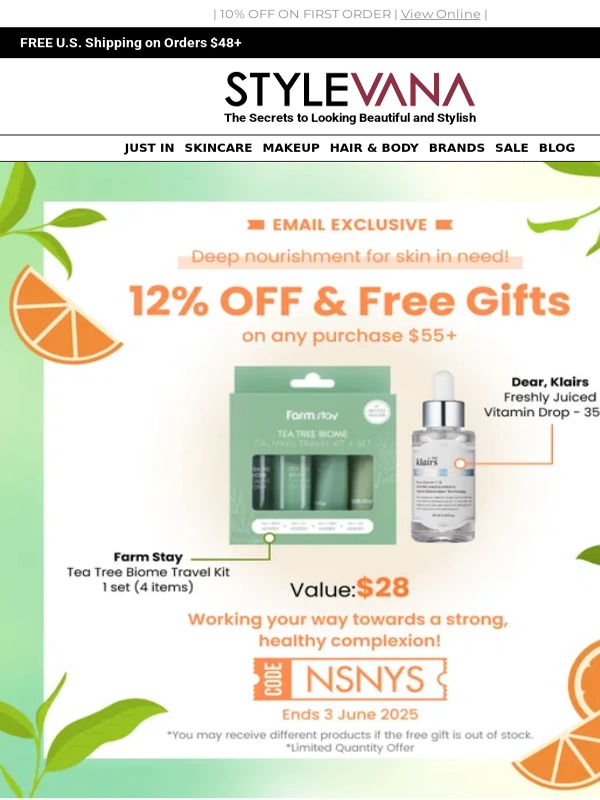 Stylevana - Your Exclusive Surprise! 12% Off + 2 Free Gifts ?